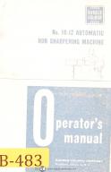 Barber Colman-Barber Colman No. 10-12, Automatic Hob Sharpening Machine, Operators Manual 1966-No. 10-12-01